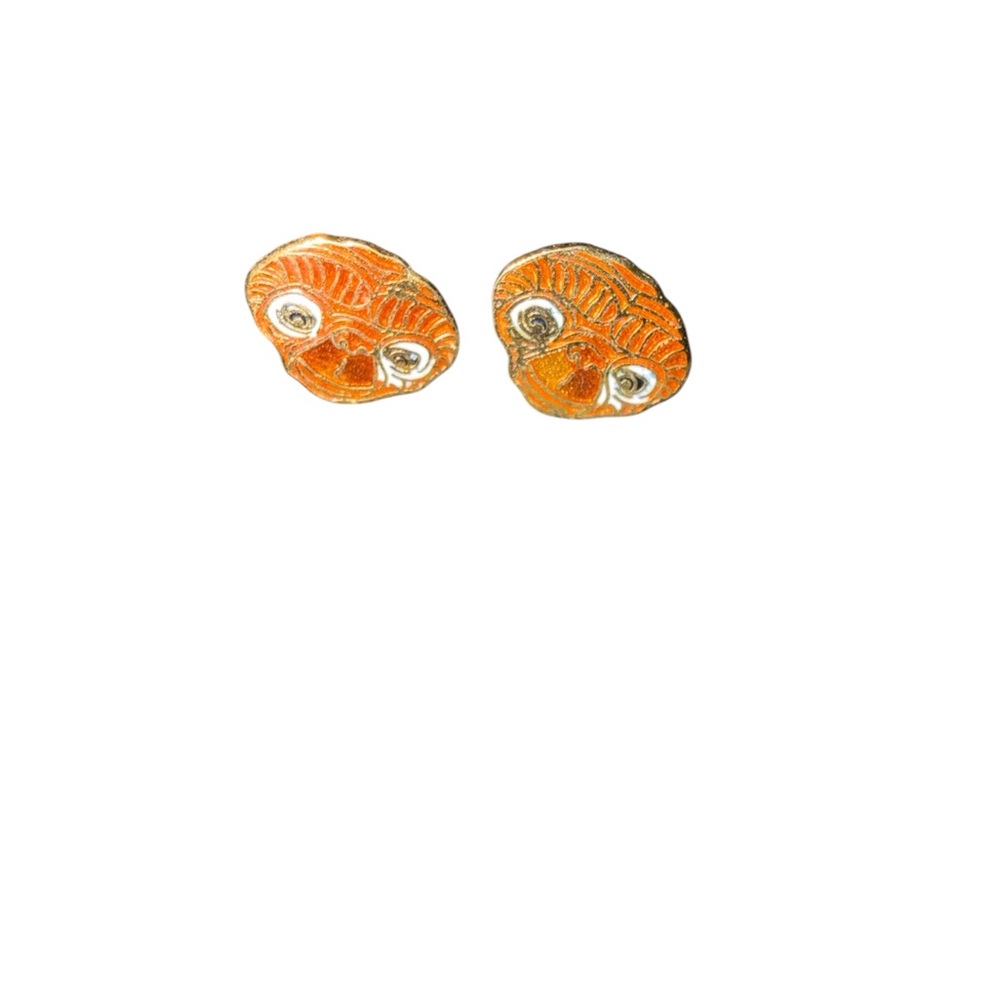 VINTAGE 1982 ET  EXTRA TERRESTRIAL ENAMEL PAIR OF EARRINGS